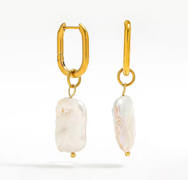 Lumina Pearl Earrings (Water Resistant)