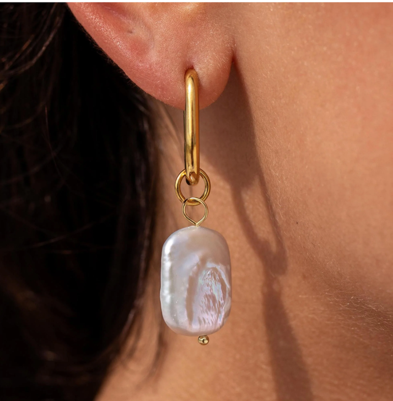 Lumina Pearl Earrings (Water Resistant)