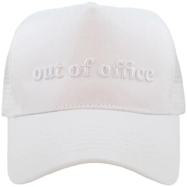 Out Of Office 3D Embroidered Trucker Hat