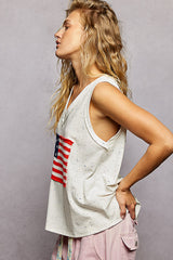 American Flag V-Neck Tank