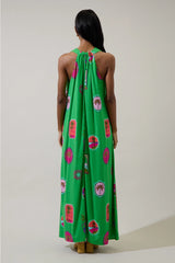 Trinie Postcard Rubi Halter Neck Maxi Dress