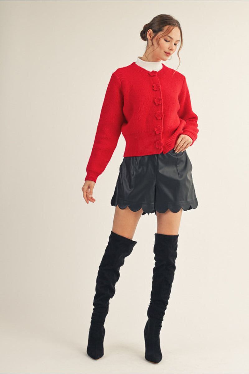 Scarlet Petals Sweater