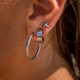 Sable Hoops (Silver) Water Resistant