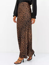 High Waisted Leopard Skirt