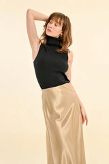 Moonlit Drape Satin Skirt