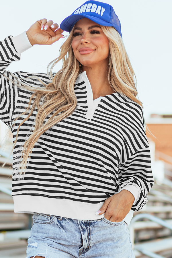 Stripe Crewneck Sweatshirt