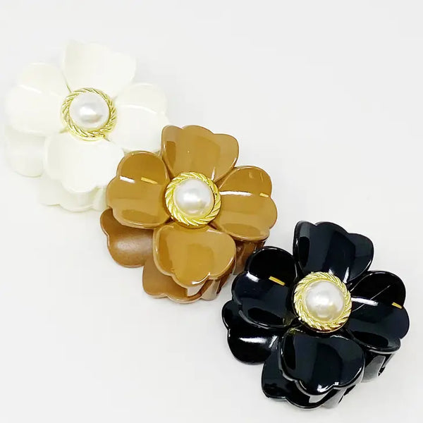 Loved By Coco Pearl Flower Clip