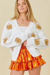 Sequin Pumpkin Sweater