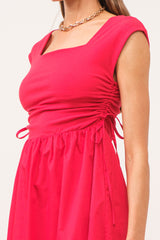 Delia Red Midi Dress