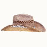 Bejeweled Western Raffia Straw Cowboy Hat