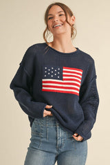 American Flag Crochet Top