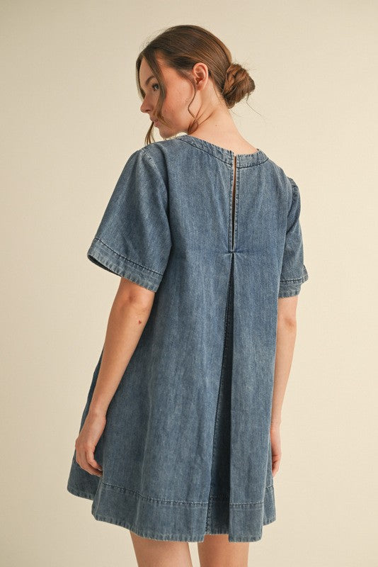 Denim Pockets Dress