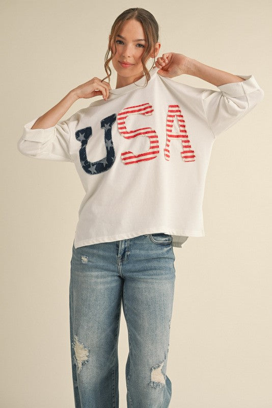 USA Patch Work Top