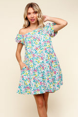 Bloom Radiance Asymmetric Babydoll Dress