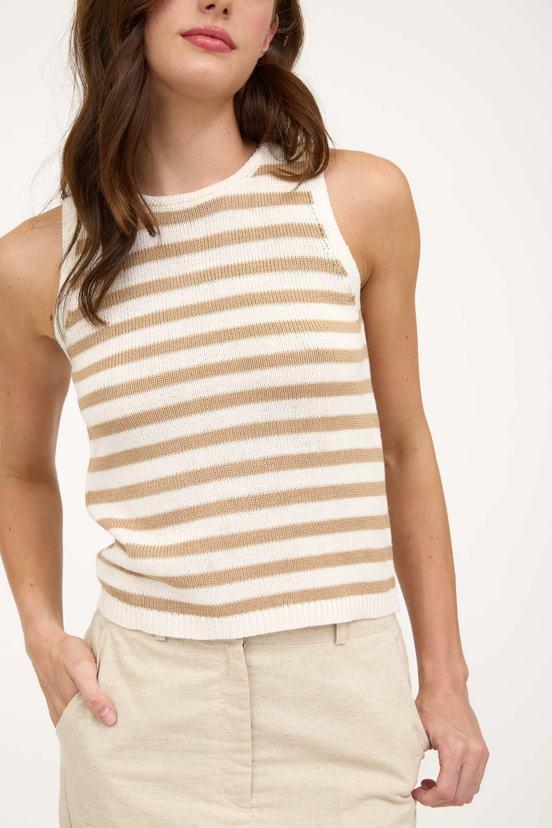 Coastal Stripe Sleeveless Sweater