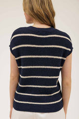 Harbor Stripe Navy Sweater