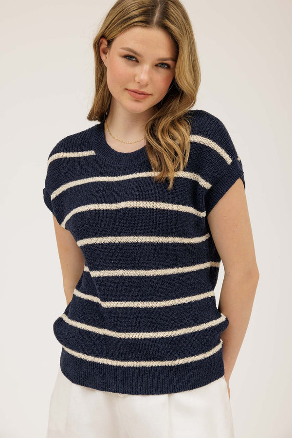 Harbor Stripe Navy Sweater