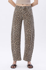 Leopard Barrel Jeans