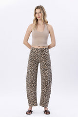 Leopard Barrel Jeans