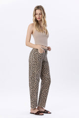Leopard Barrel Jeans