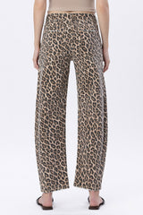 Leopard Barrel Jeans