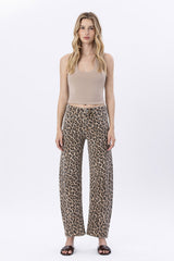 Leopard Barrel Jeans