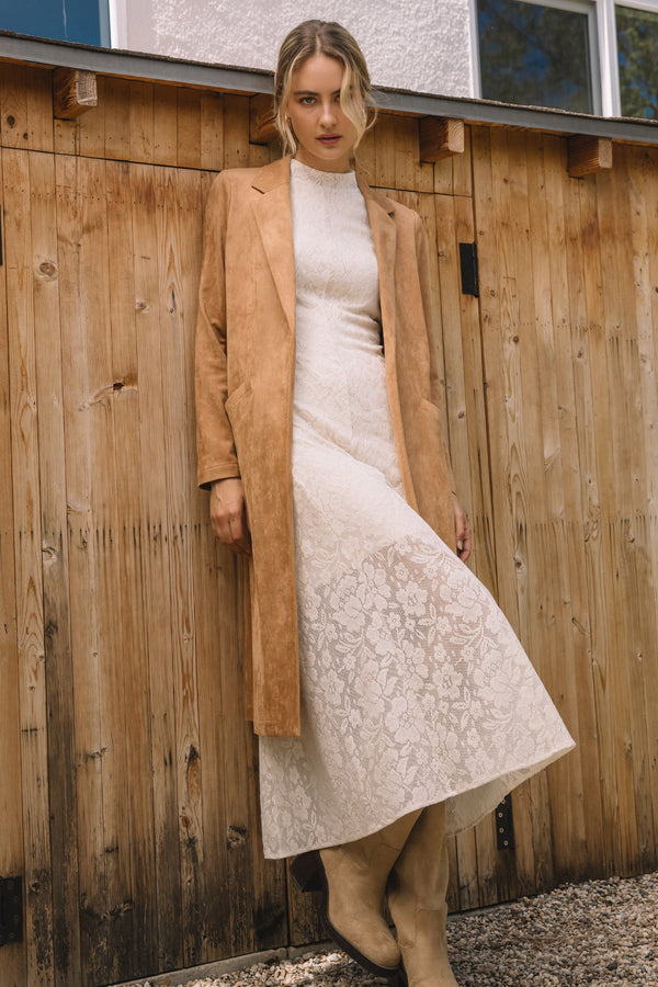 Out West Faux Suede Duster