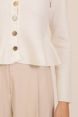 Button Down Flare Sweater