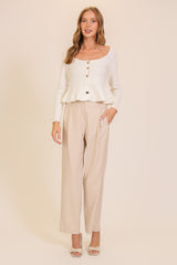 Button Down Flare Sweater
