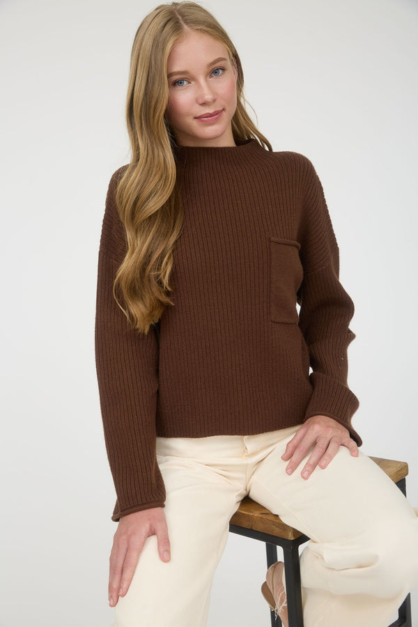 Espresso Edge Pocket Sweater