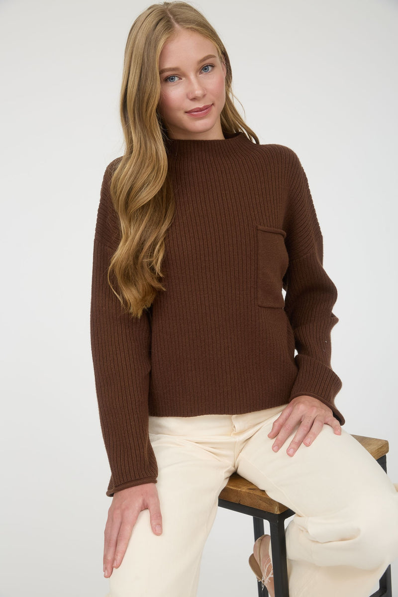 Espresso Edge Pocket Sweater