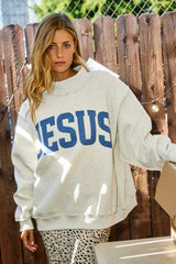 Jesus - God Is Good Reversible Mock Neck Sweatshirt