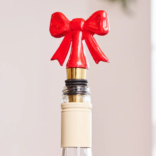Red Bow Wine Stopper