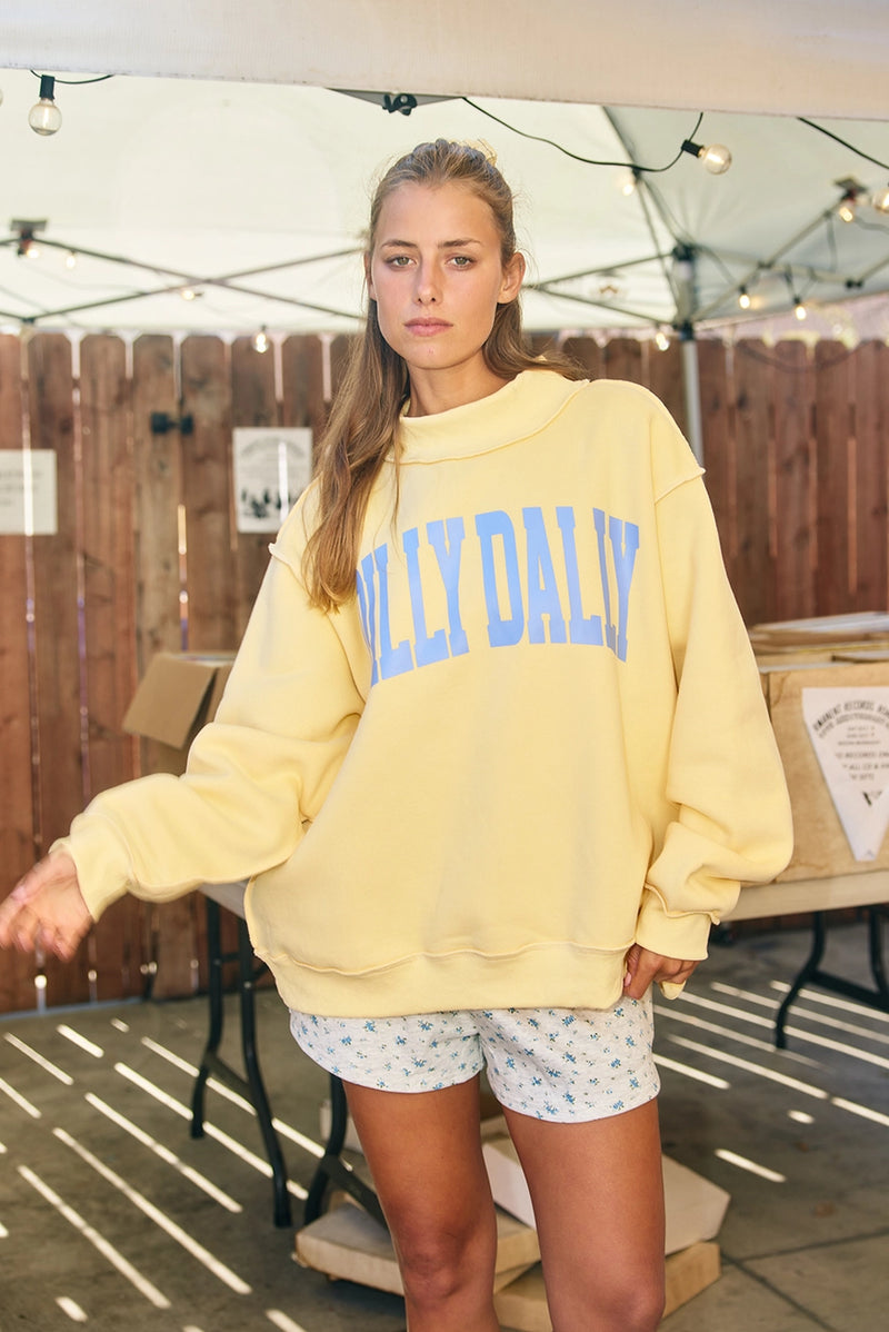 Dilly Dally Mock Neck Sweatshirt