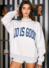 Jesus - God Is Good Reversible Mock Neck Sweatshirt