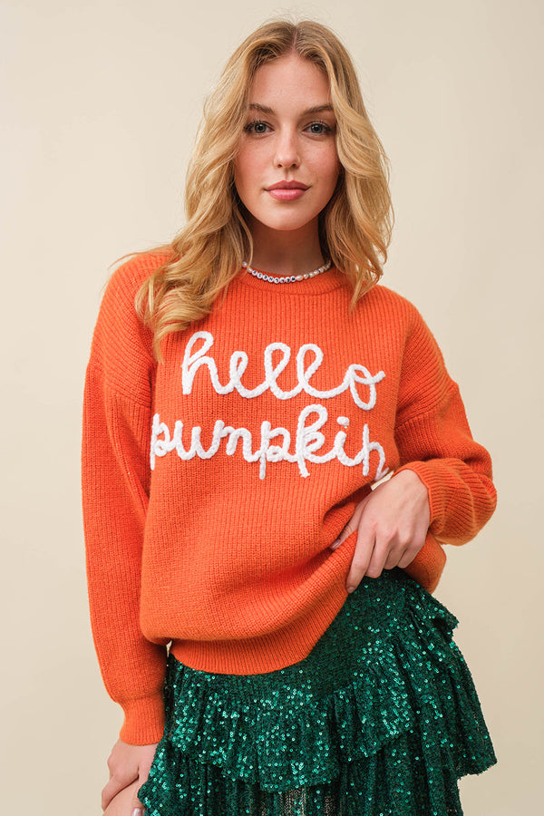 Hello Pumpkin Fall Sweater
