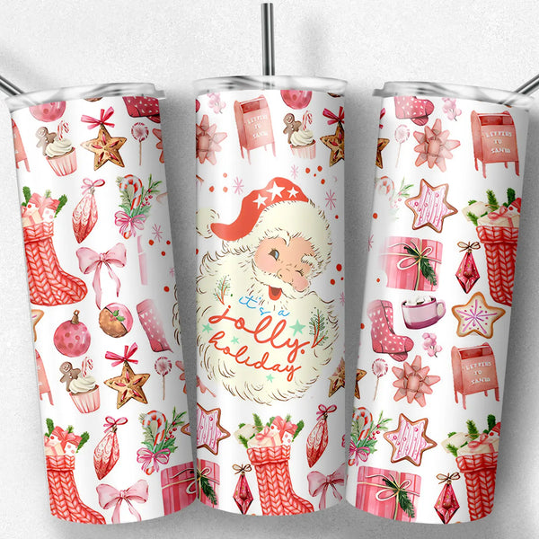 Jolly Holiday Santa 20oz Tumbler