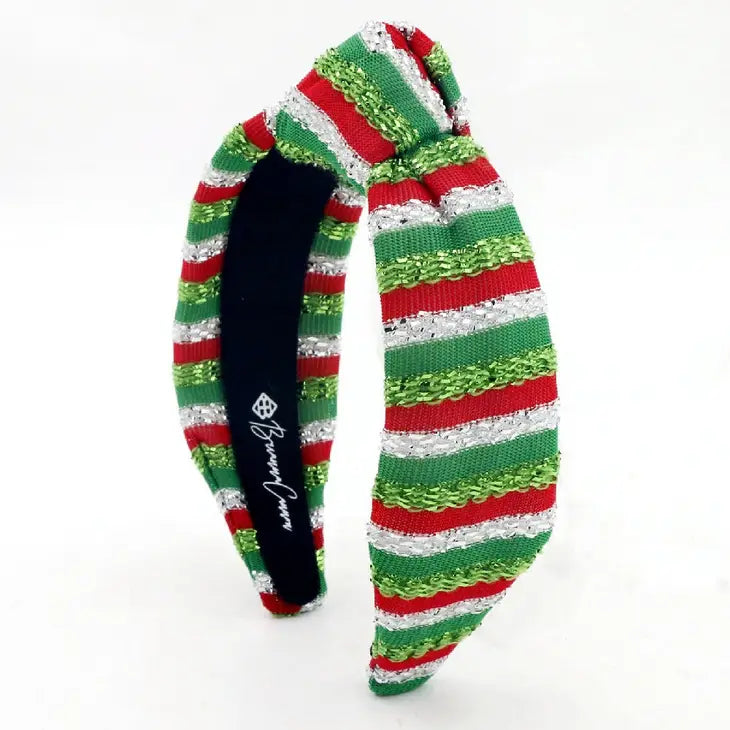 Brianna Cannon Christmas Shimmer Stripe Headband