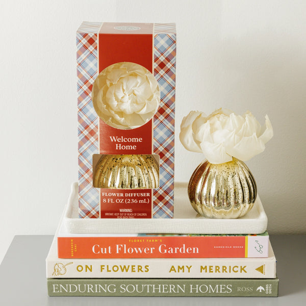 Welcome Home Plaid Flower Diffuser