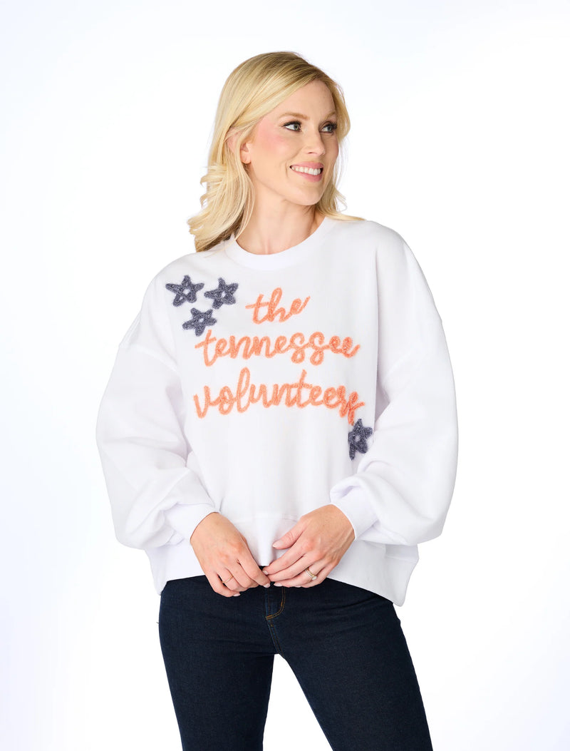 The Glitter Script Balloon Pullover