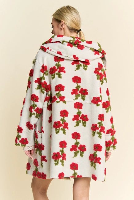 Garden Floral Chunky Embroidered Coat