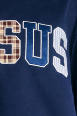 Jesus Embroidered Mock-neck Sweatshirt