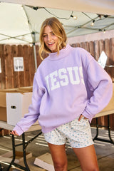 Jesus Embroidered Mock Neck Sweater