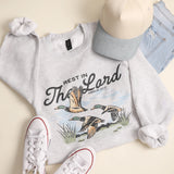 Rest in the Lord Flying Duck Sweatshirt