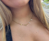 Vols Charm Necklace Gold Vols Dangle Layer Necklace