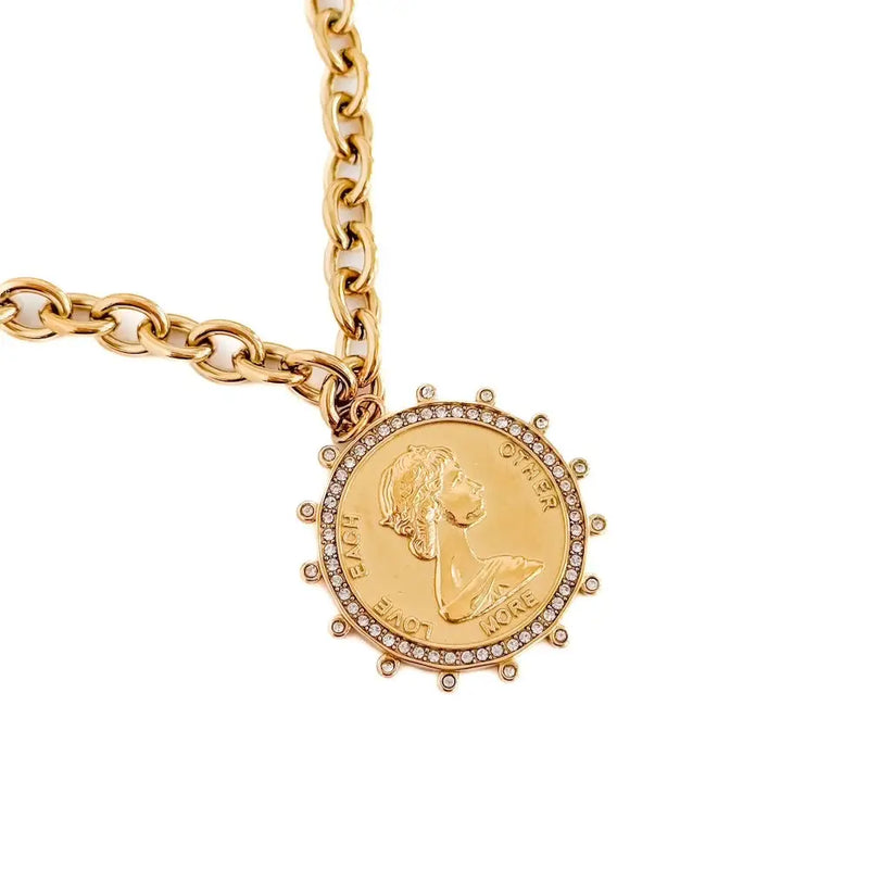 Love Each Other More Pendant Necklace - Waterproof