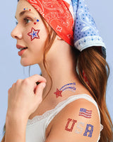 USA Face Gems | Patriotic, Fourth July, Festival, Americana