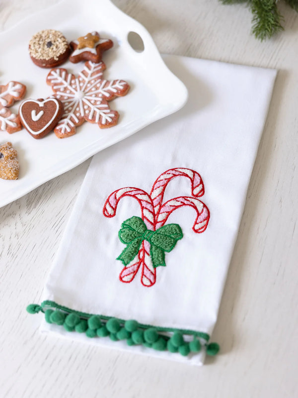 Candy Cane Tea Towel