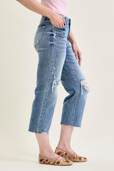 Judy Blue High Waist Distressed Crop Jeans