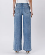The Olivia High Rise Seam Detail Palazzo Jeans